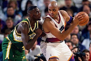 Charles Barkley and Shawn Kemp